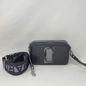 Marc Jacobs The Snapshot DTM crossbody bag in black saffiano leather